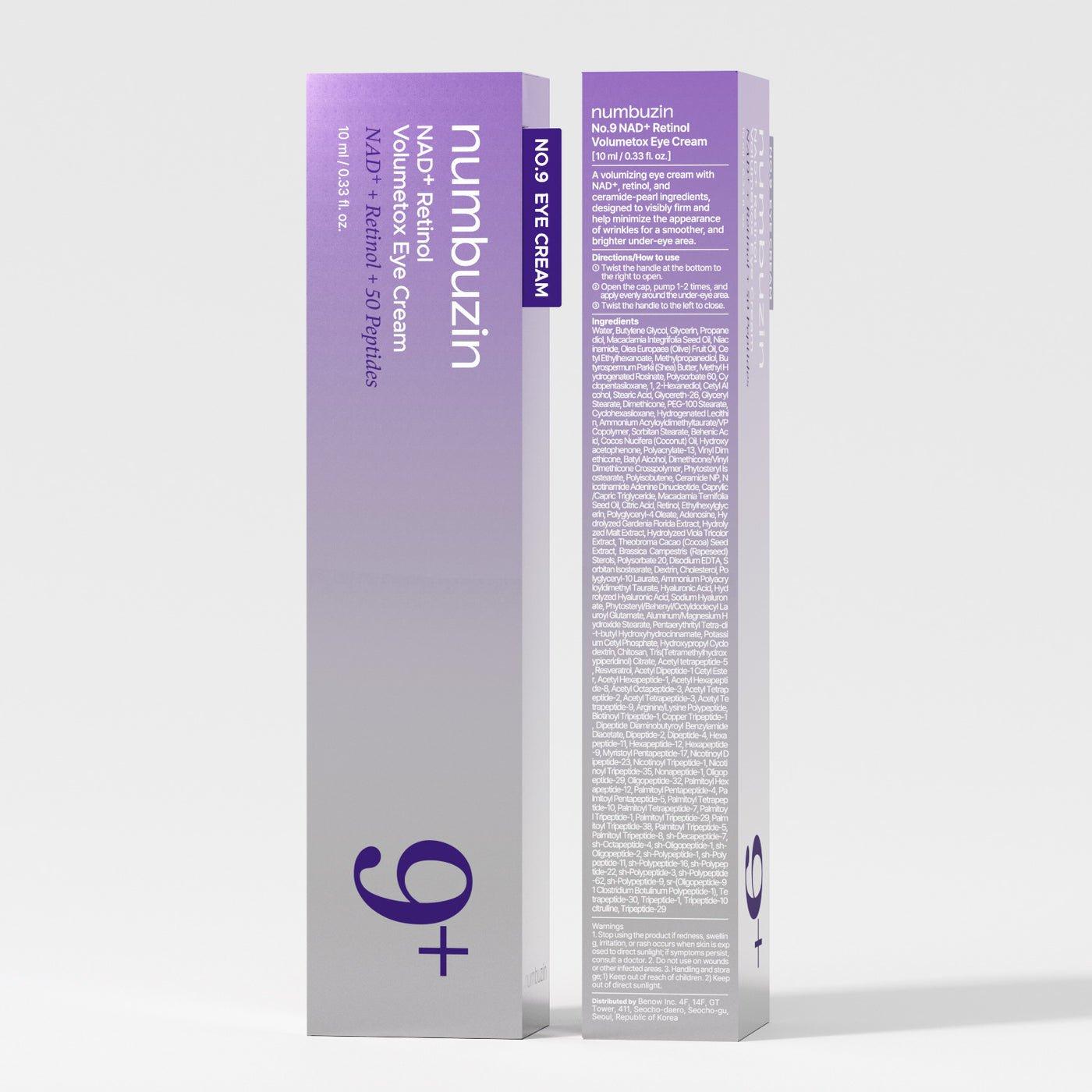 Numbuzin No.9 NAD+ Retinol Volumetox Eye Cream