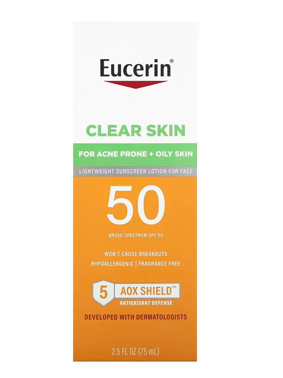 Eucerin Clear Skin SPF 50 Sunscreen – 75ml