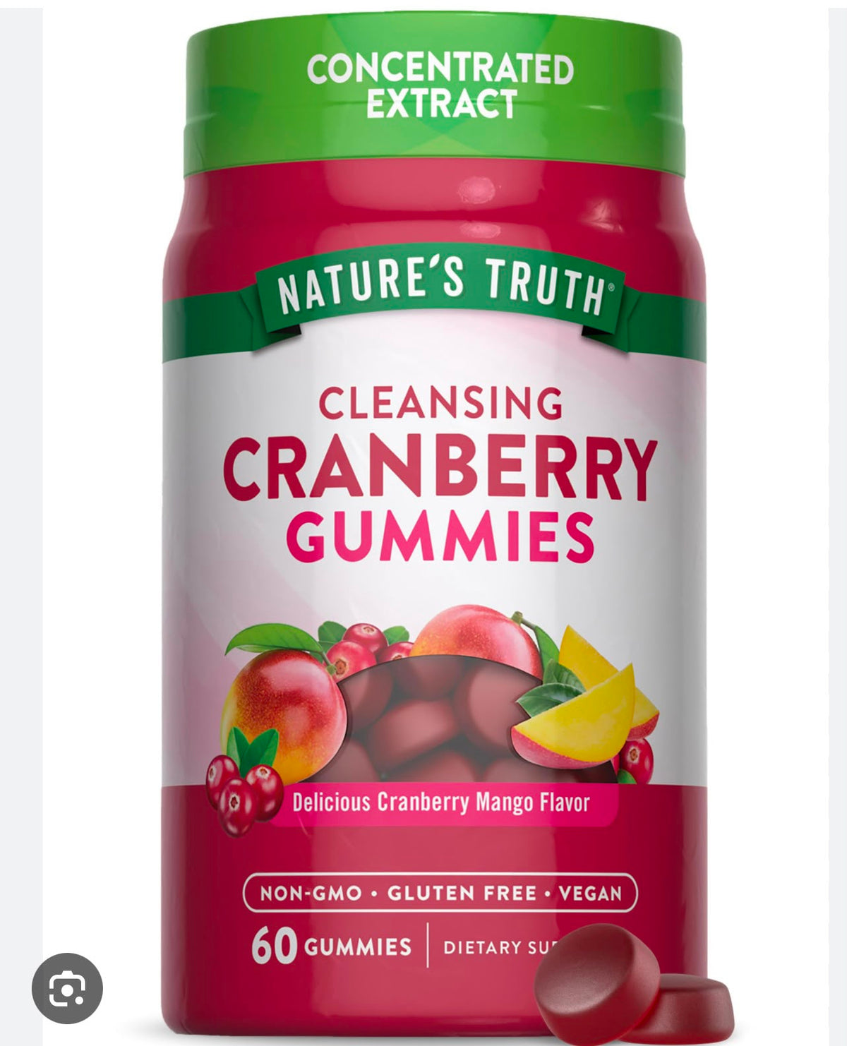 Nature’s Truth Cleansing Cranberry Gummies – 60 Gummies