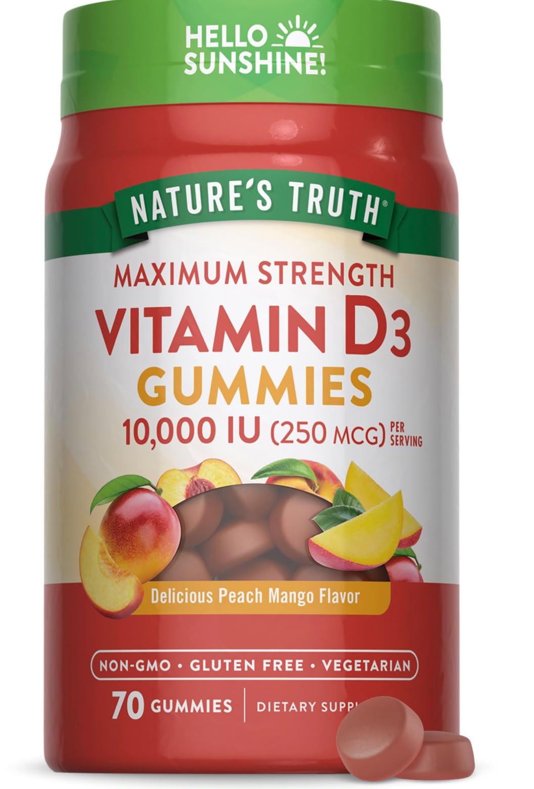 Nature’s Truth Vitamin D3 Gummies 10,000 IU – 70 Gummies